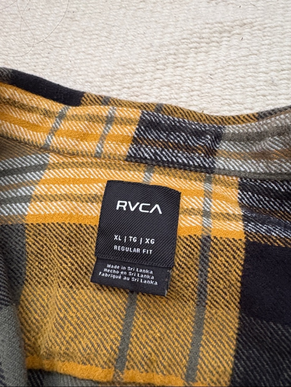 RVCA Button Down Flannel shirt - Picture 2 of 5